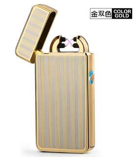電弧打火機 雙火】電磁脈衝電狐打火機 usb雙發電 脈衝打火機 點煙器 防風 打火機 電子打火機 usb充電 打火機
