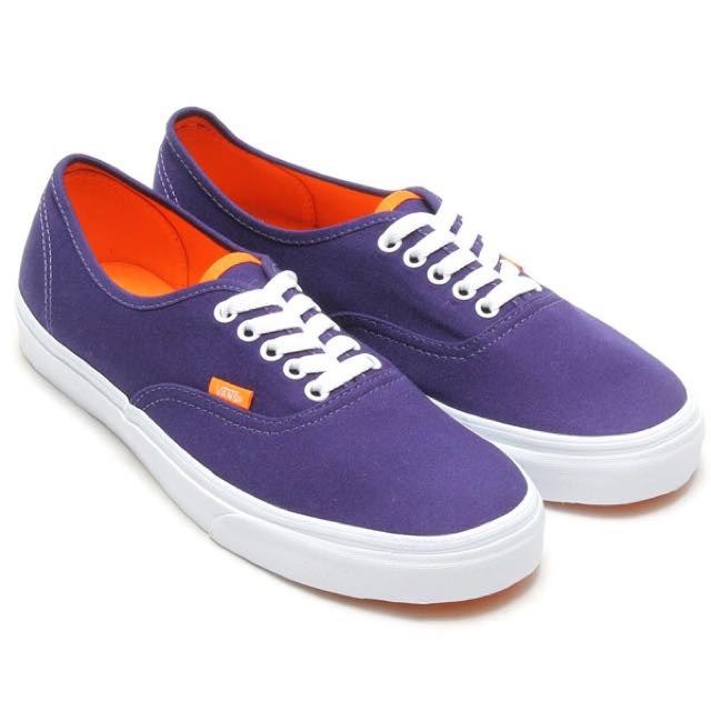 authentic vans purple and orange shoes 