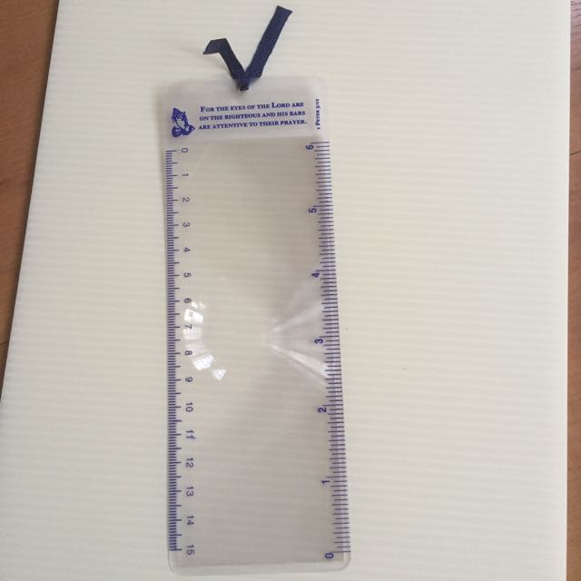 BNIP Magnifying Bookmark cum ruler with Bible Verse, Hobbies & Toys