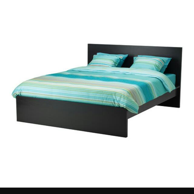 Last Day Ikea Malm King Size Black Bed Frame With Sultan Luröy Last Day Ikea Malm King Size Black Bed Frame With Sultan Luröy Slatted Base Matress Furniture Beds Mattresses On Carou