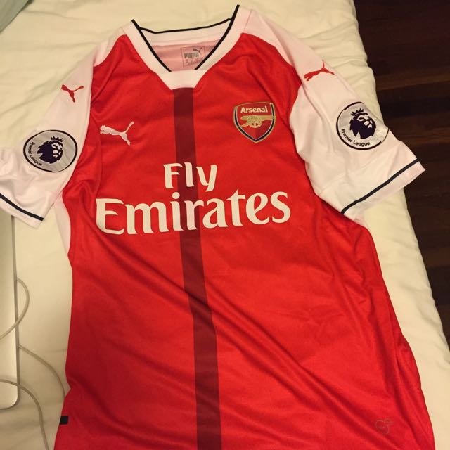 Arsenal 16 17 home jersey mustafi print bpl badges men s fashion