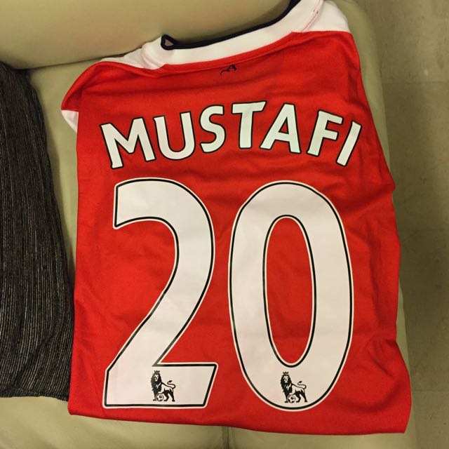 Arsenal 16 17 home jersey mustafi print bpl badges men s fashion