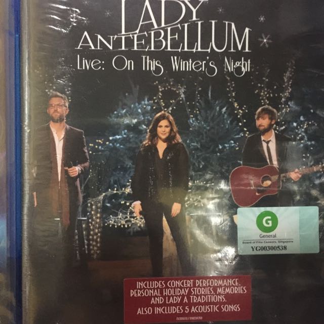 Blu Ray Lady Antebellum Live On This Winter S Night Music