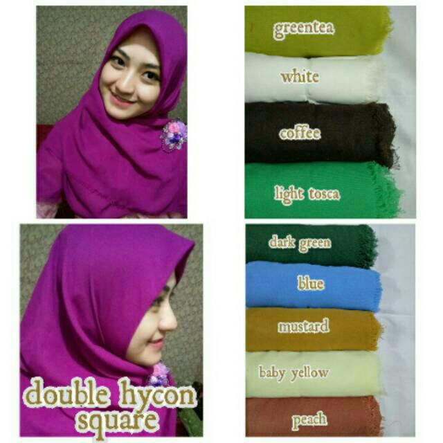 Jilbab Segiempat Square Double Hycon Olshop Fashion Olshop Muslim