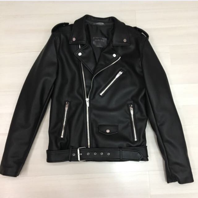 leather biker jacket zara
