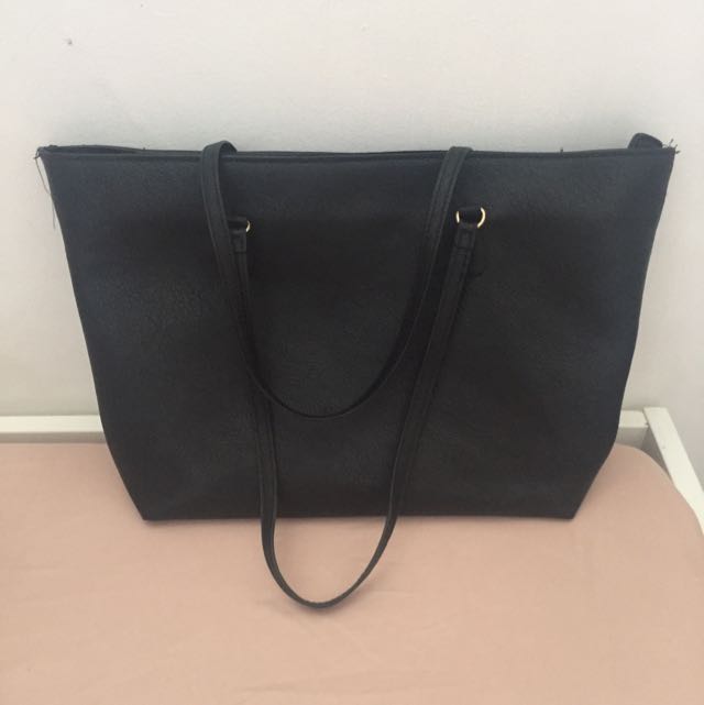 black handbag shopper