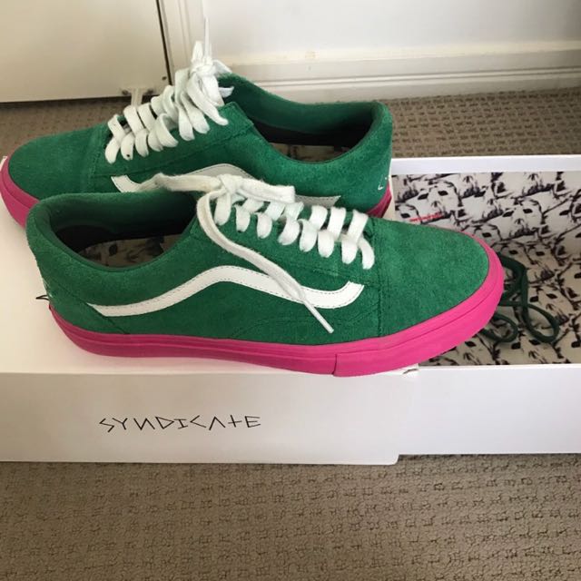 pink and green vans