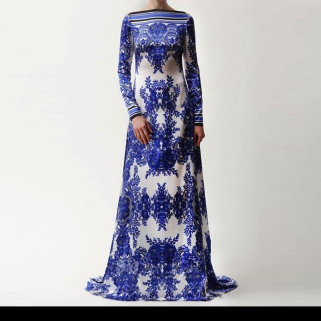 Blue Porcelain Maxi Dress Muslimah Bridesmaid Zalora Women S