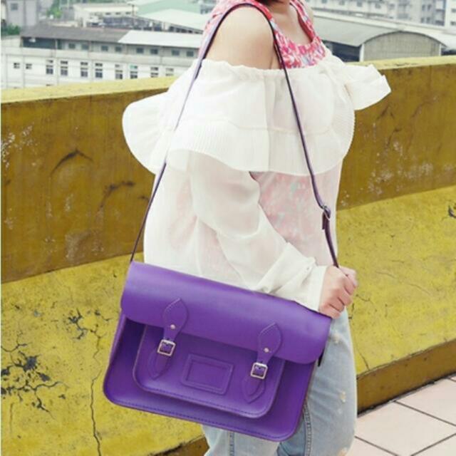 Purple satchel online