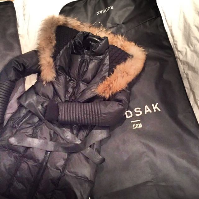 REDUCED Rudsak BLACK Sophie winter coat SMALL size 9.5 10
