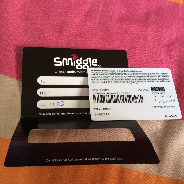 Smiggle gift card, Tickets & Vouchers, Vouchers on Carousell