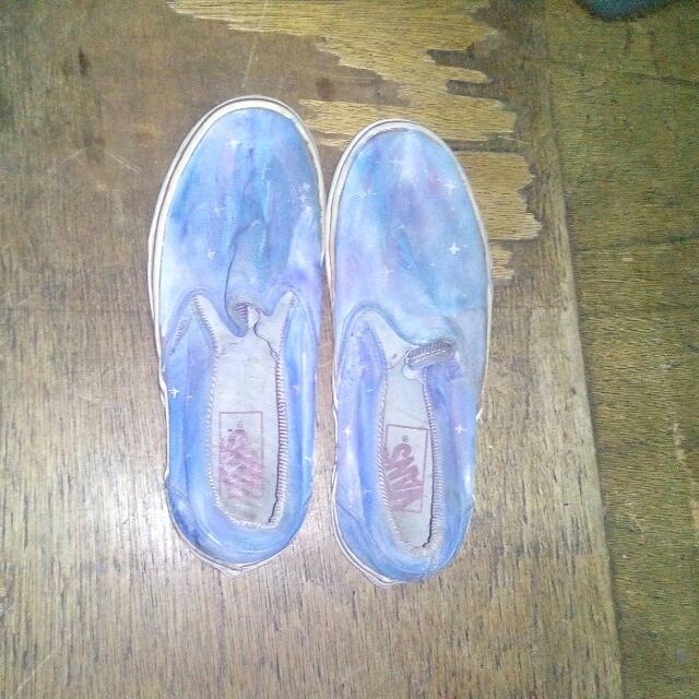 galaxy slip on vans