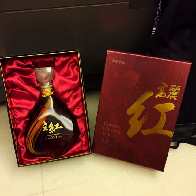 高麗紅X0人篸白蘭地禮盒 Korean Ginseng Liquor XO Brandy Gift set, 興趣及遊戲, 手作＆自家設計