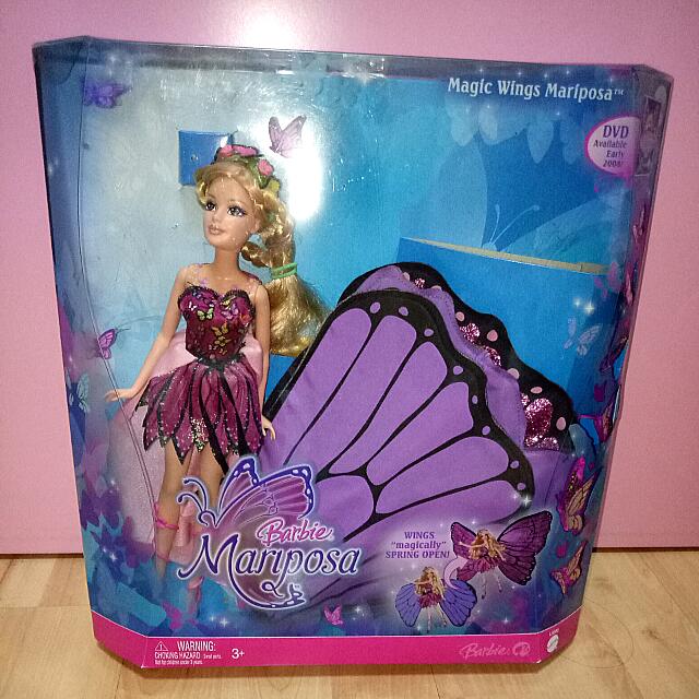 barbie mariposa magic wings doll