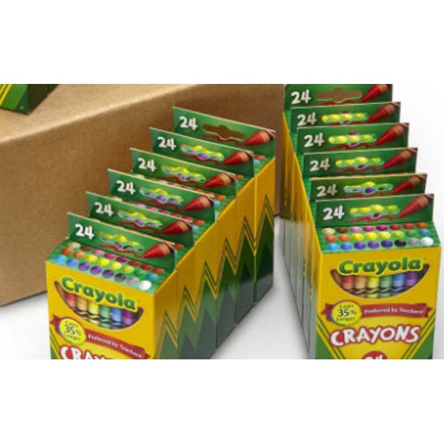 BN Crayola Crayons 24 count - party games for kids - party bags for kids -  coloring games for kids - crayons for toddlers - baby shower party favors