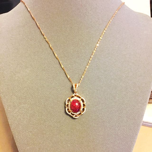 HANDMADE Elegant Red Spinel Pendant With Certificate S925 silver