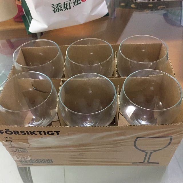 Ikea Forsiktigt Wine Glass Home Appliances On Carousell