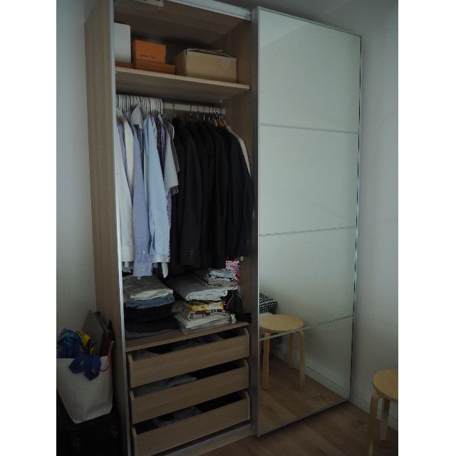 Ikea Pax Wardrobe Sliding Doors Furniture Shelves Drawers On