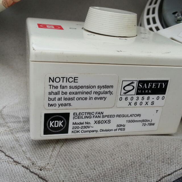 Kdk Ceiling Fan For Sale, Furniture & Home Living, Lighting & Fans