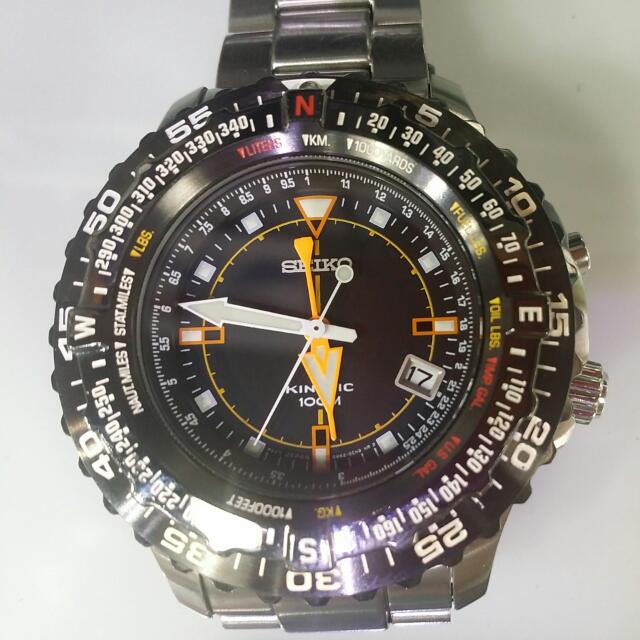 Seiko Kinetic 100m 5m62-0ca0, Luxury, Watches on Carousell