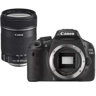 Canon 550D w/ 18-135mm IS & Speedlite 580EX II