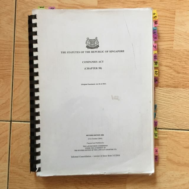 Acc3604 Lgst201 Singapore Companies Act Hobbies Toys Books Magazines Textbooks On Carousell