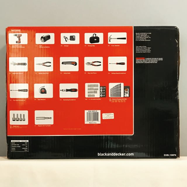 Black & Decker 10.8B Lion Drill/Driver Project Kit (Brand new