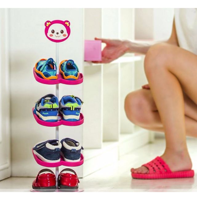 Kids shoe rack Shoe organised Children Shoe storage cartoon