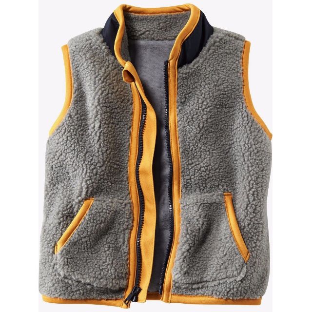sherpa zip up vest