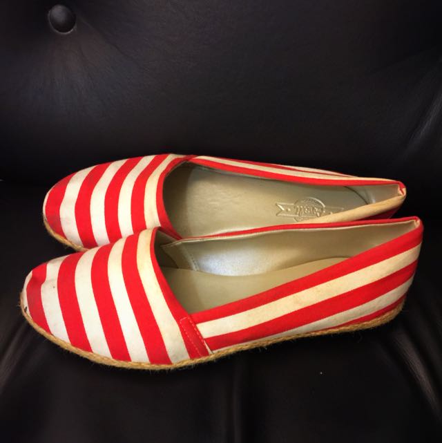 Red and sales white espadrilles