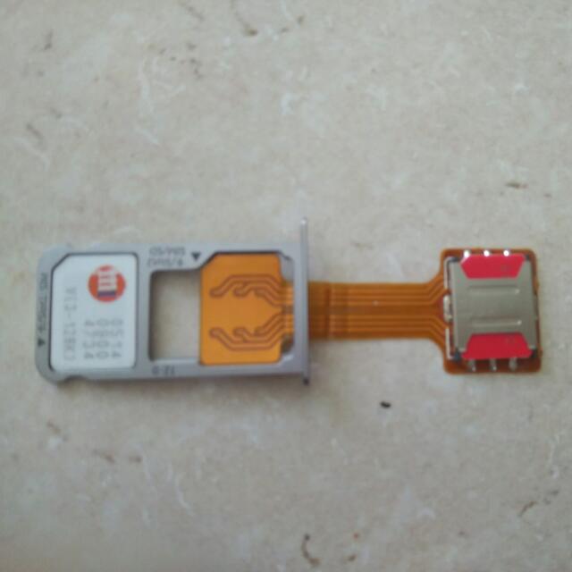 SD card extension (Category: Other Mobile & Gadget Accessories) located in Singapore. Submitted by flankethan (Listing ID 80926683, Image 2). Description: Selling this mini accessories that can extend your dual SIM phone to have MicroSD expansion. Tested working on Mi Max and Huawei Mate 9 See picture 2 and 3 for fitting onto Mate9 card slot picture 4 is screenshot on Mate9 showing 2 SIM and MicroSD are working with this little accessories self c
