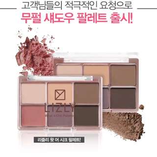 預購 Lizly 新款六色霧面眼影盤 Chic palette