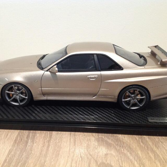 1 18 Ignition Nissan Skyline Gt R M Spec Nur R34 Silica Breath Everything Else On Carousell