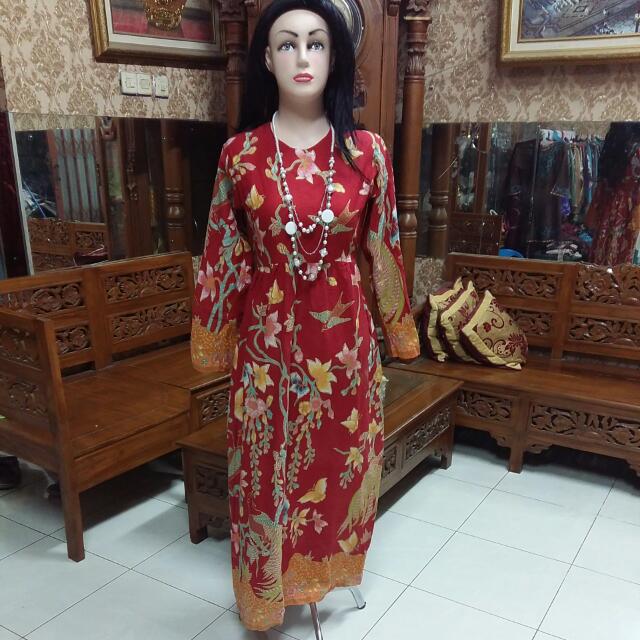 Gamis Manis Batik Semi Sutra Fesyen Wanita Muslim Fashion Di Carousell