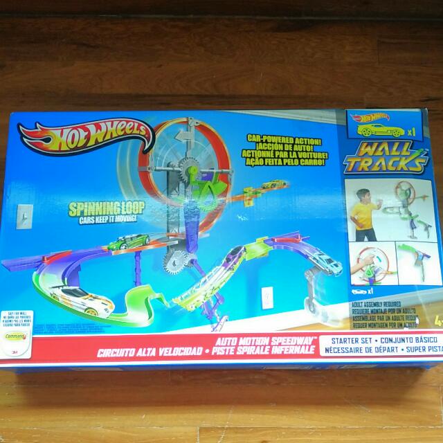 hot wheels spinning loop wall track