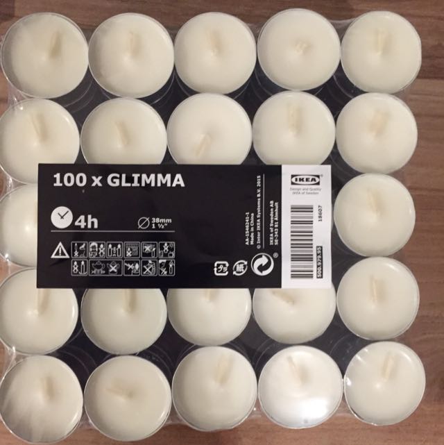 Ikea Tealights Candles, Furniture & Home Living, Home Decor, Other