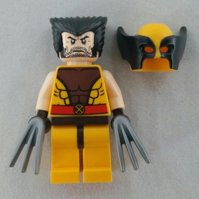 Lego Minifigure Super Heroes 76022 Wolverine With Mask Hair