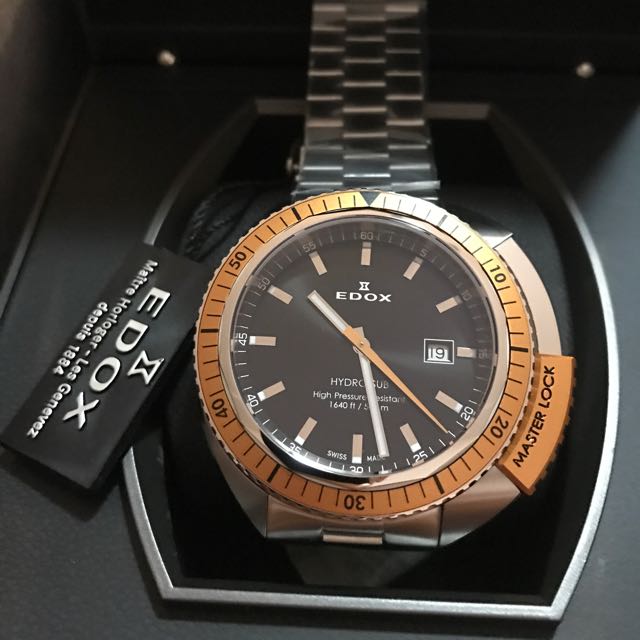 Pre Owned Edox Hydro sub Diver Swiss Made Quartz 500m Watch