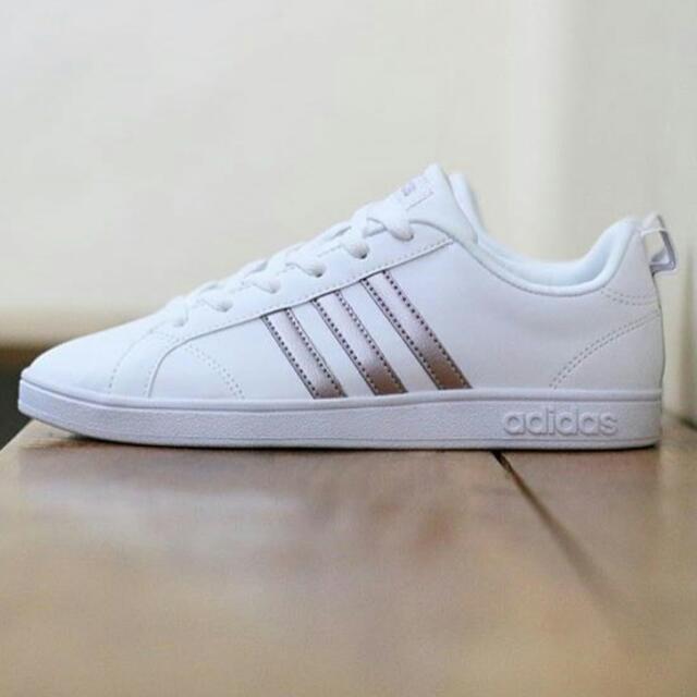 Adidas Neo Baseline White/pearl Rose, Women's Fashion, Shoes on Carousell