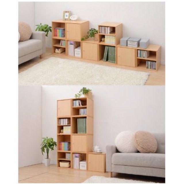 Bn Diy Wood Modular Cube Storage Cabinet System Rack Shelf Box