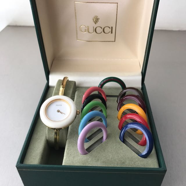 vintage gucci watch with bezels