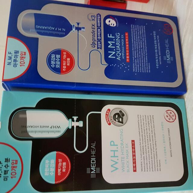 original korea mediheal n.m.f. aquaring ampoule mask ex & w.h.p.