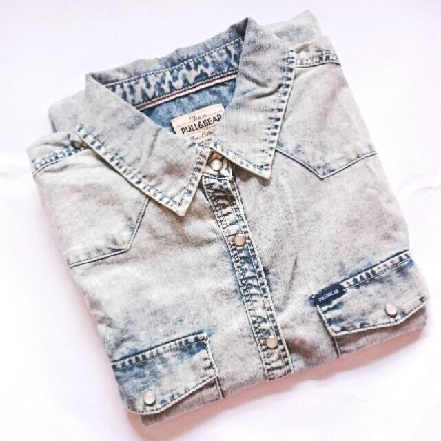 acid wash denim shirt womens