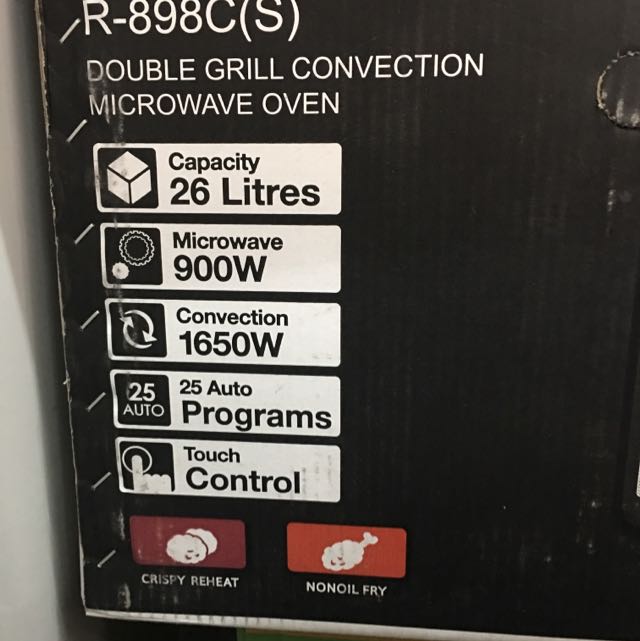 Sharp R898C Double Grill Convection Microwave, Home Appliances on