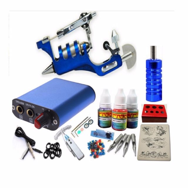 Tattoo Kit Jh554 Gun Machine With Power Supply Grips T047