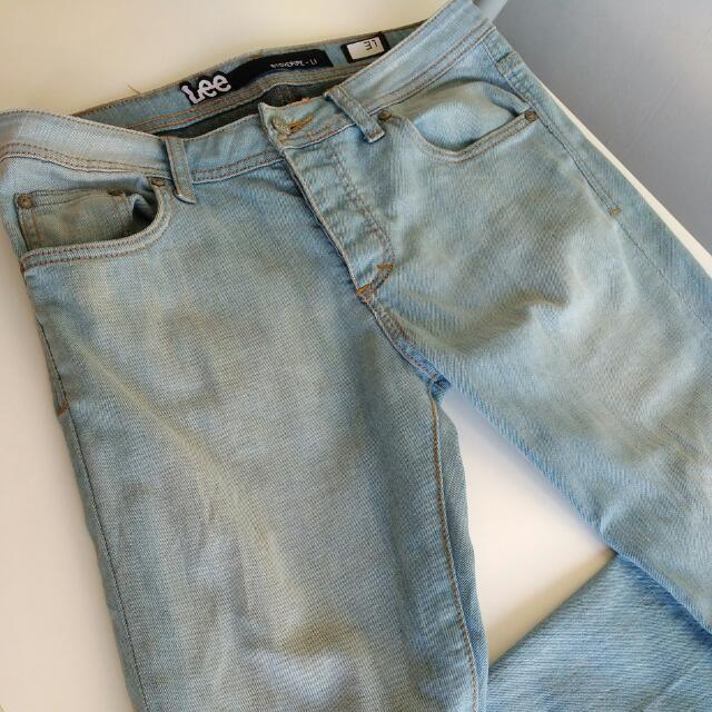 Used 5 times MEN Original Lee Light blue Stovepipe jeans Size 31, Men's ...