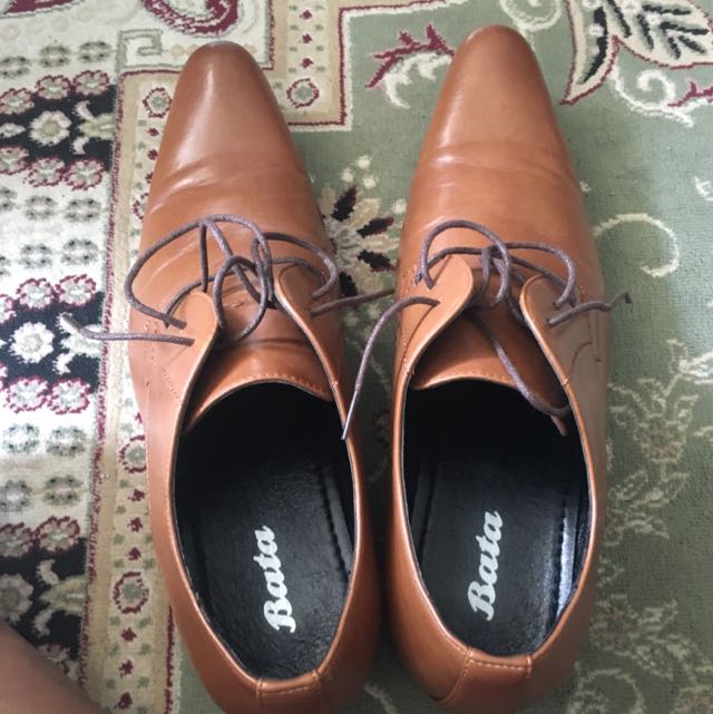 bata tan formal shoes