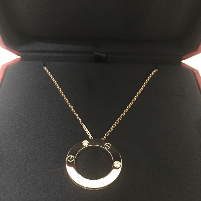 Cartier love necklace 3 diamonds outlet