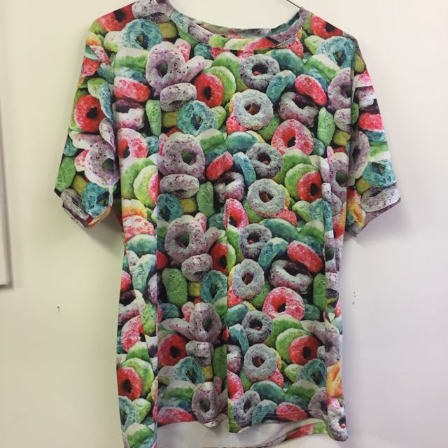 Fruit Loop Print Shirt Size M Women S Fashion Clothes On Carousell
