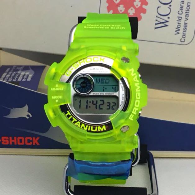 G Shock Fluorescent Frogman DW9900 World Coral Manta Ray, Mobile